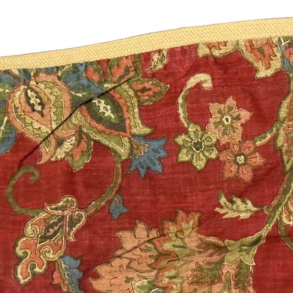 Chaps Ralph Lauren Annabelle Red Jacobean 2 Set Pair King Sham Pillowcases - Picture 6 of 7